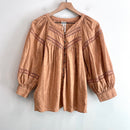 Crochet Inset Button Down Top-2