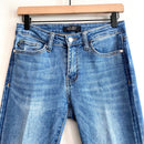 Distressed Raw Hem Skinny Jeans-2
