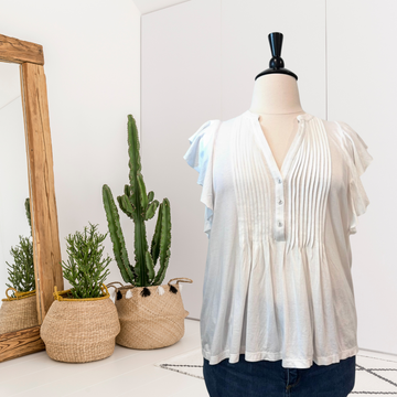 Ruffle Pleated Top