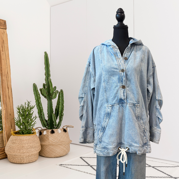 Jean Hooded Pullover