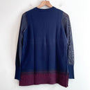 Semi-Sheer Sleeve V-Neck Sweater-9