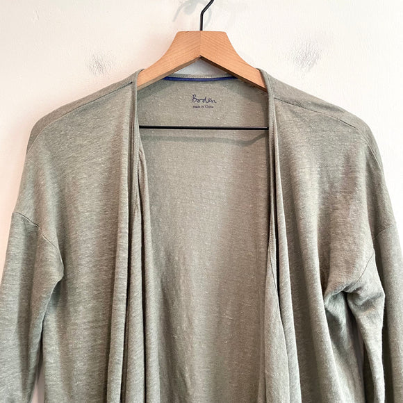 Linen Open Front Cardigan