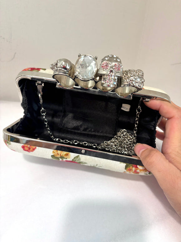Floral Skull Ring Clutch