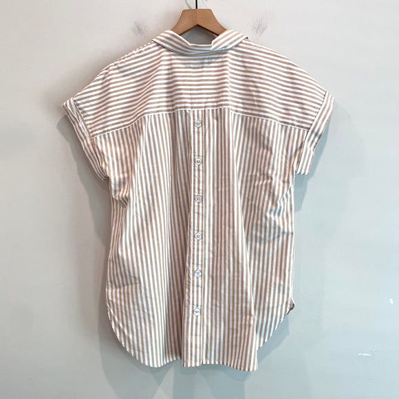 Striped Button Back Popover Top