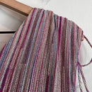 Metallic Striped Midi Dress-15