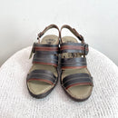 Leather Strappy Wedge Sandals-3