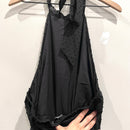 Halter Swiss Dot Maxi Dress-8
