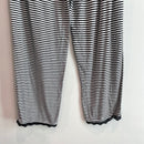 Striped Lace Trim Pajama Pants-9