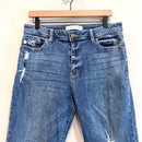 Distressed Slim Crop Jeans-2