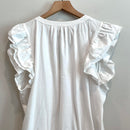 Ruffle Sleeve V-Neck Top-9
