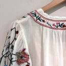 Floral Embroidered Peasant Top-14