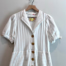 Button Front Short Sleeve Dress-3