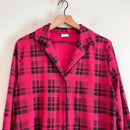 Plaid Button Down Sleep Shirt-3