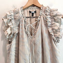 Ruffled Tie V-Neck Top-3