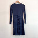Long Sleeve V-Neck Sheath Dress-8