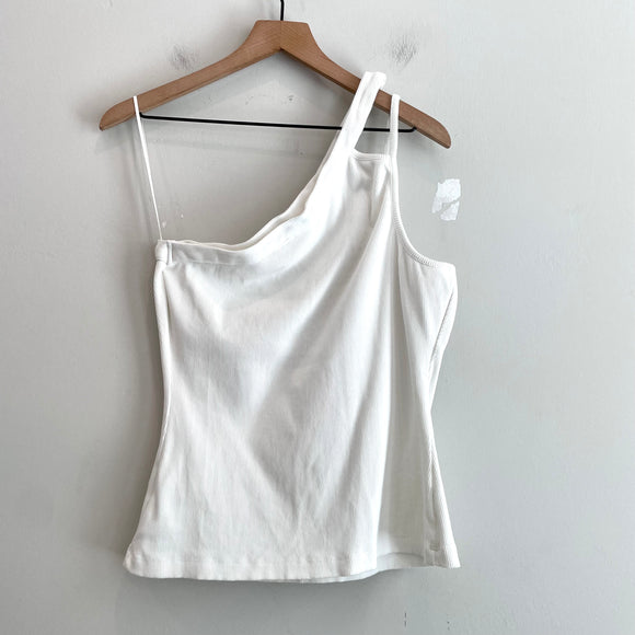 Ribbed One Shoulder Top
