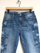 Floral High Rise Jeans-3