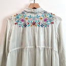 Floral Peacock Embroidered Tunic Top-10