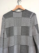 Houndstooth Plaid Cardigan-9