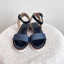 Raffia Open Toe Sandals-4