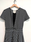 Striped Tie Front Dress-12