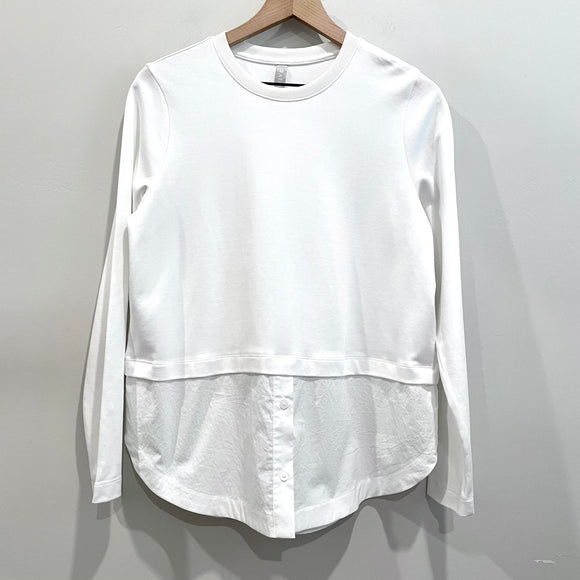 Faux Layered Hem Sweatshirt