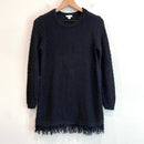 Textured Fringe Hem Sweater-2