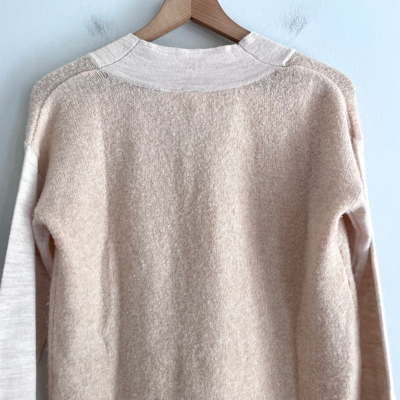 V-Neck Wool Blend Knit Sweater