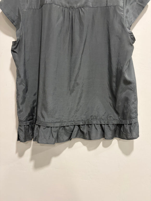 Ruffle Pleated Bib Top