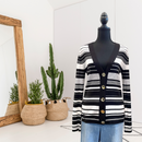 Striped Ribbed Cardigan-1