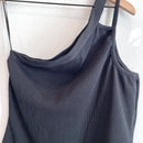 One Shoulder Ribbed Tank Top-8
