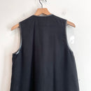 Faux Leather Trim Vest-12