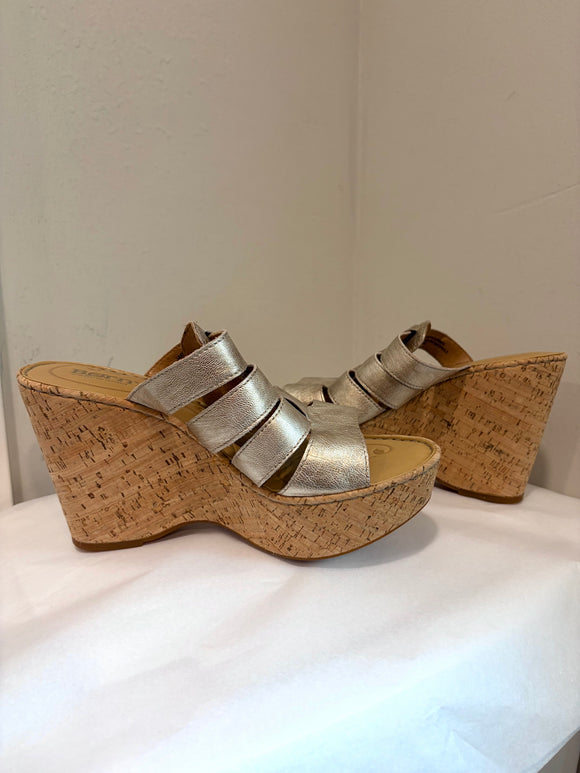 Strappy Cork Wedge Heel