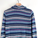 Striped Open Knit Turtleneck Sweater-7