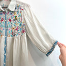 Floral Peacock Embroidered Tunic Top-6