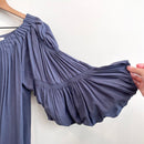 Pleated Balloon Sleeve Top-4