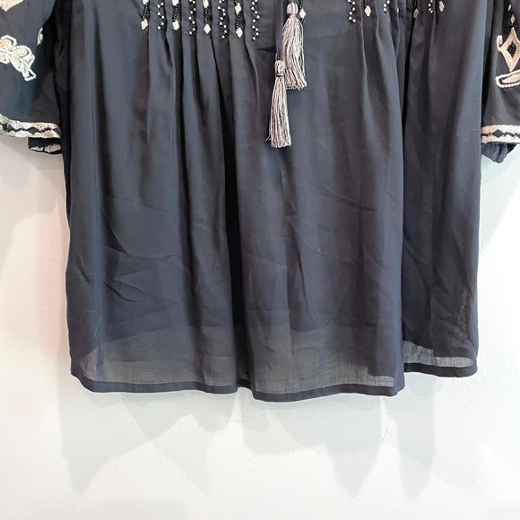 Embroidered Beaded Top