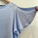 Ruffle Sleeve Linen Tee-5