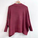 V-Neck Dolman Sleeve Oversized Sweater-10