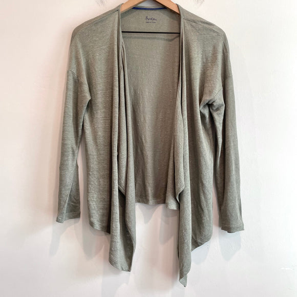 Linen Open Front Cardigan