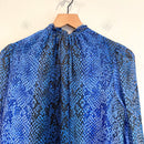 Snakeskin Floral Silk Blend Top-12