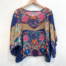 Color Block Floral Top-2