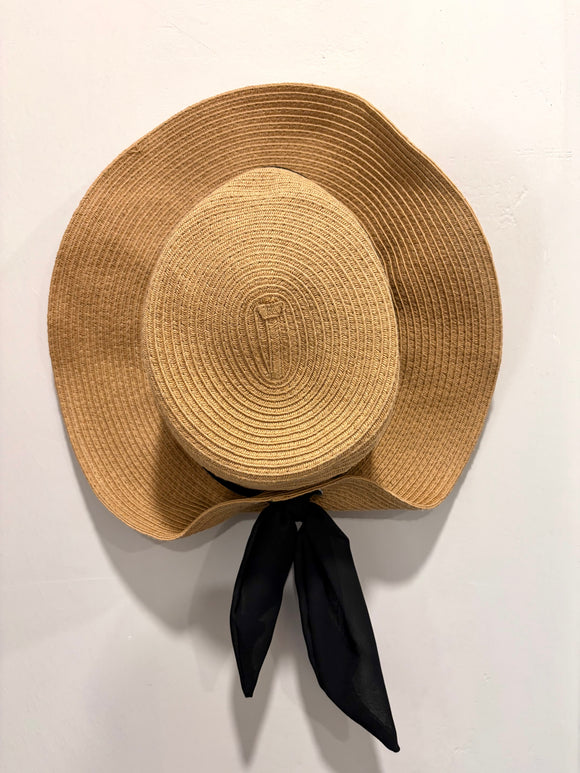 Braided Bow Paper Sun Hat