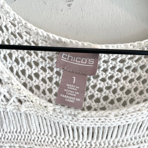 Open Knit Short Sleeve Sweater