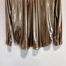 Shine Metallic Button Down Top-11