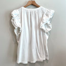 Ruffle Sleeve V-Neck Top-8