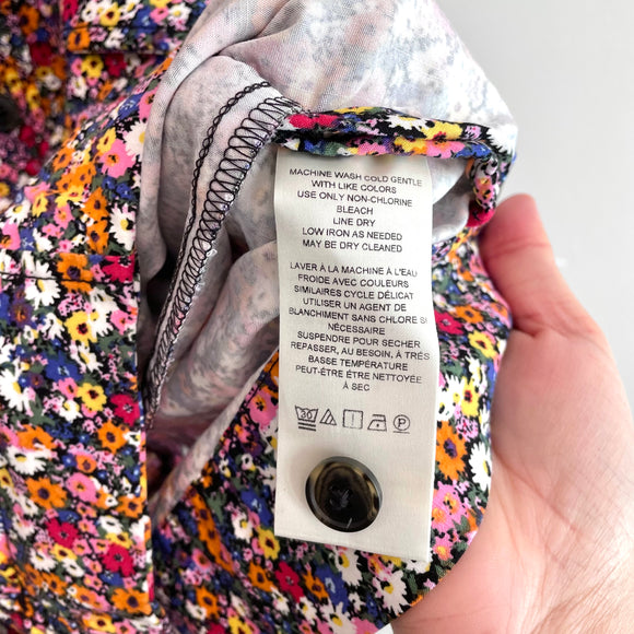 Floral Collared Button Down Mini Dress