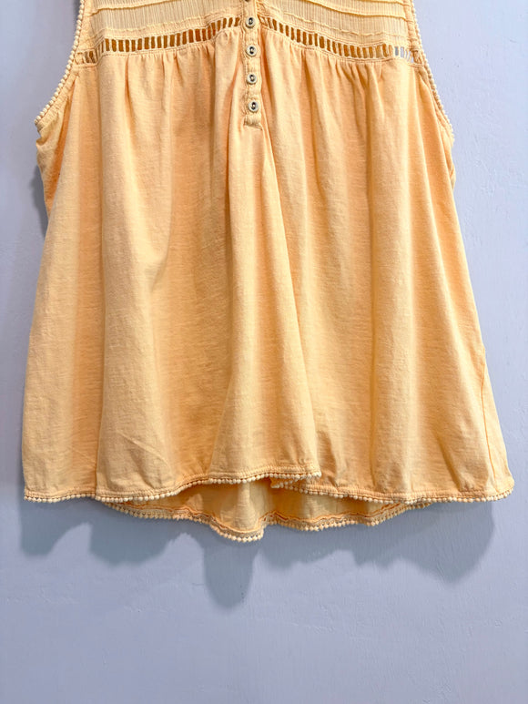 Pleated Pom Trim Top