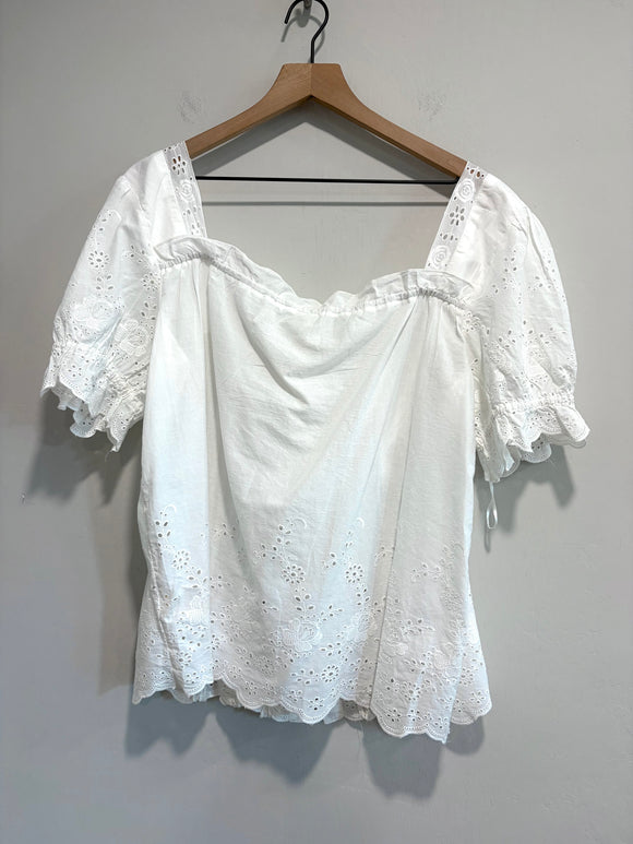 Eyelet Puff Sleeve Top