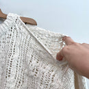Cold Shoulder Open Knit Chunky Sweater-4